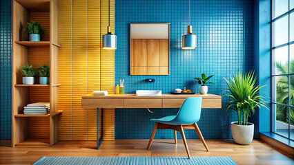 modern living room with fireplace