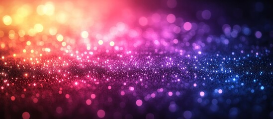 A vibrant abstract background filled with colorful bokeh lights.