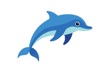 Fototapeta premium Beautiful dolphin vector art illustration.