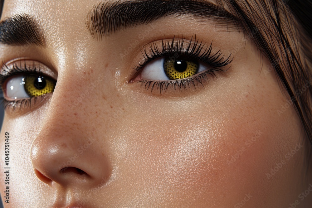 Poster Hyper-realistic close-up of a person standing tall with confidence, with every detail of their posture and expression showing inner strength and self-respect