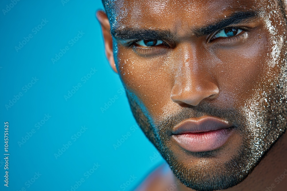 Poster Hyper-realistic close-up of a person standing tall with confidence, with every detail of their posture and expression showing inner strength and self-respect