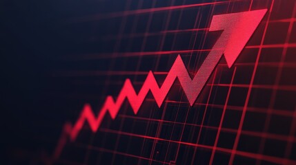 Naklejka premium Rising Interest Rate Trend on Financial Graph