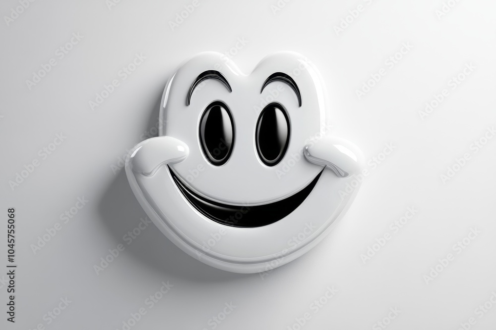 Aufkleber minimalist depiction of a smiling face, with simple, clean lines representing the universal joy of s