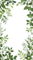 Lush greenery frame