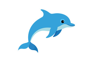 Beautiful dolphin vector art illustration.