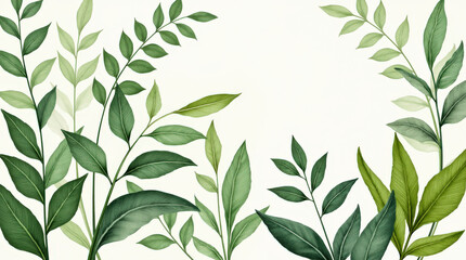 Vibrant Greenery Nature Background: Eco-Friendly Plant Wallpaper for Organic Branding, Botanical Themes, and Fresh Natural Aesthetic Design