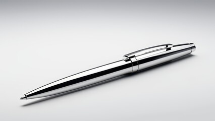Clean and realistic ballpoint pen mockup, ideal for highlighting promotional logos, business branding, or product displays in a sleek, modern presentation.