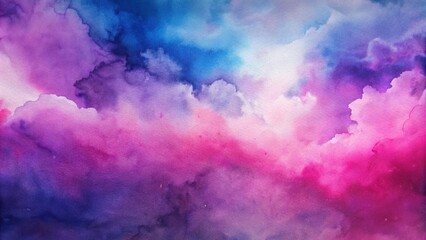 Abstract watercolor in pink and purple hues with soft gradients