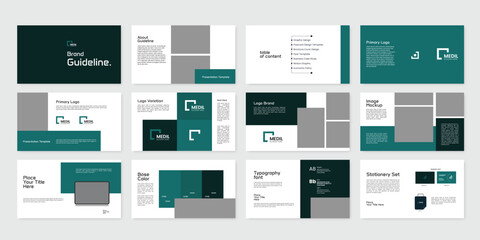 guidelines presentation template. brand identity presentation guide design