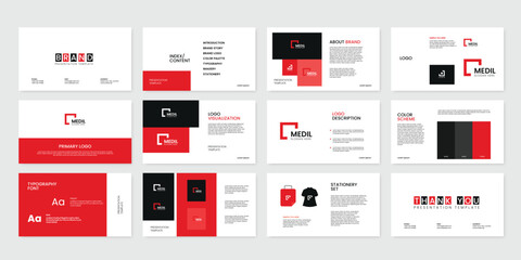 brand guidelines template, presentation template	