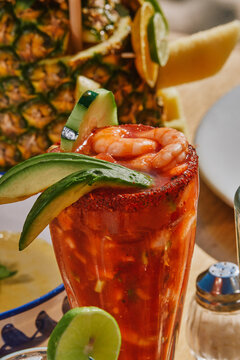 C&oacute;ctel de camar&oacute;n, mariscos 