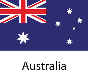 A depiction of the Australian National Flag, featuring the Union Jack, the Southern Cross, and a single star.