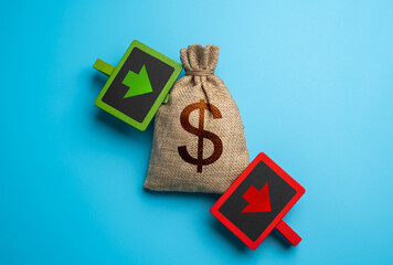 Income and output in the budget. Debit credit. Profit and expenses. Financial planning,...