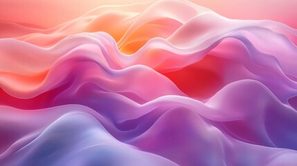 Fototapeta premium A soft, flowing gradient of pastel colors resembling waves or fabric.