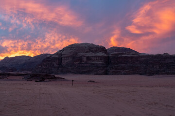 sunset in the desert