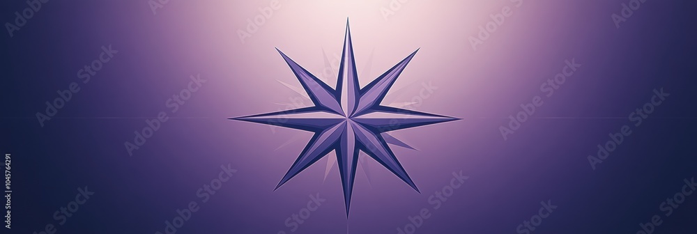 Aufkleber the design features a compass rose with clean, sharp lines radiating from a central point, symbolizi