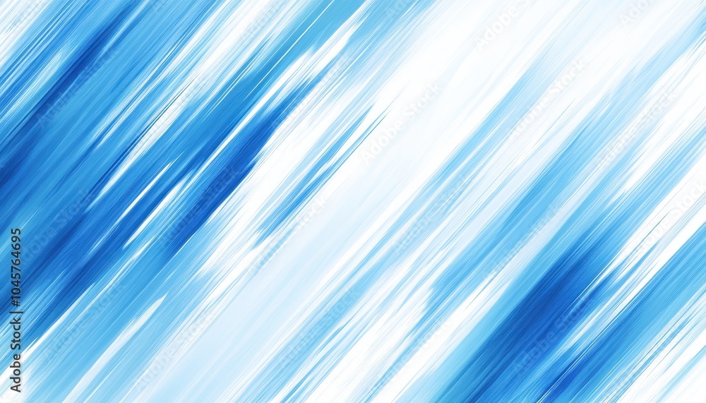 Poster dynamic abstract lines converging with a gradient of blue hues and white tones
