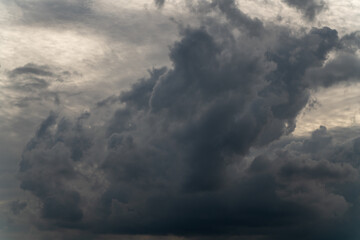 A gloomy sky with storm clouds