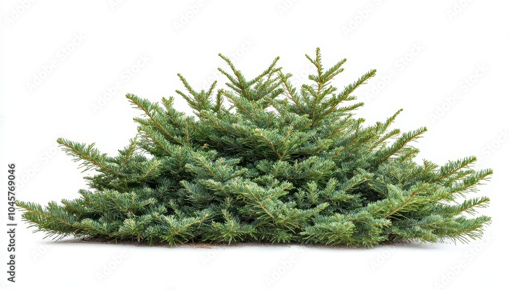 Poster an isolated evergreen tree with chaotic branches in a natural setting