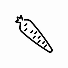 carrot vegetable icon sign vector