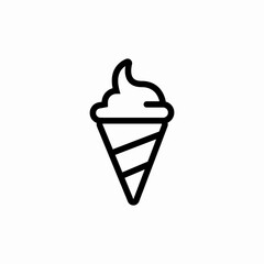 ice cream cone icon sign vector