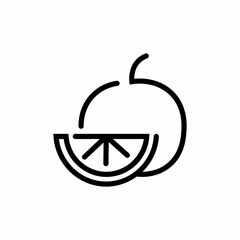 orange fruit icon sign vector