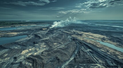 Deforestation shows the impact of human activity on the natural landscape