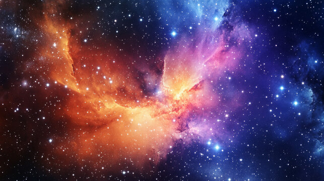 A galaxy filled with stars in space, part of a collage themed on space, science, and education. 