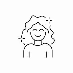 beattiful woman icon sign vector