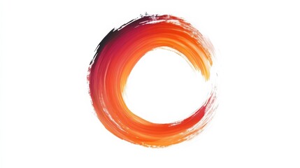 Abstract Orange and Red Circle.