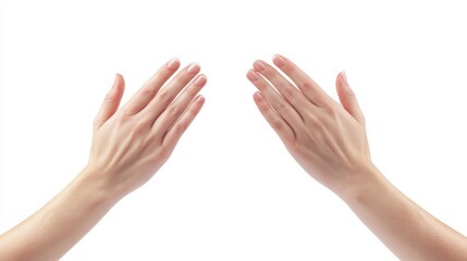 Woman's Open Hands Reaching Out.