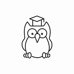 fraduation owl icon sign vector