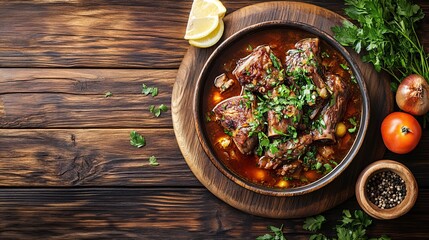 Osso Buco. The most popular Italian dishes. Braised veal shank served with gremolata, often with a rich sauce. Composition: Veal shank, white wine, broth, vegetables, gremolata.