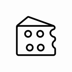 sliced cheese icon sign vector