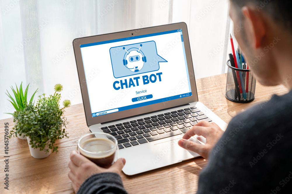 Poster chatbot software application for modish online business that automatically reply to customer questio