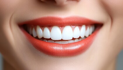 Fototapeta premium Bright smile after dental consultation and treatment at a modern clinic
