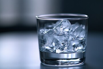 Glass of Ice Cubes