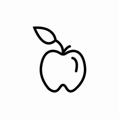 apple fruit icon sign vector