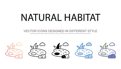 Natural Habitat icon design with white background stock illustration