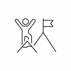 human on pik lidership win icon sign vector