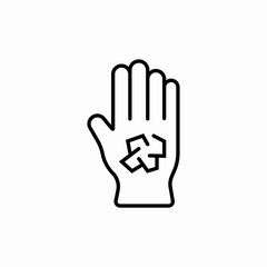 work glove icon sign vector