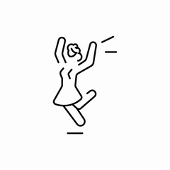 woman dancing icon sign vector © Nijat