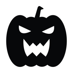 Halloween pumpkin icon vector on white background