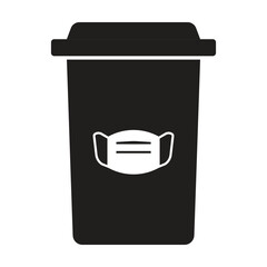 medical waste bin, bin for disinfection or utilization of face mask