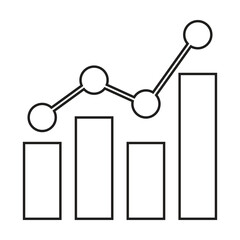 Trending icon vector on white background