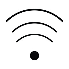 wifi icon vector on white background