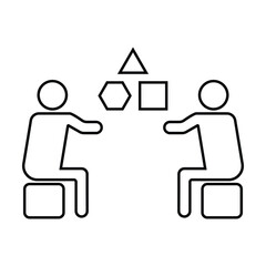 workshop icon vector on white background