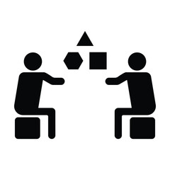 workshop icon vector on white background