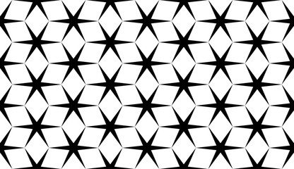 Seamless geometric stars pattern. Vector Illustration.