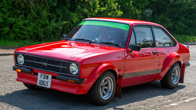 1977 red Ford Escort rs car